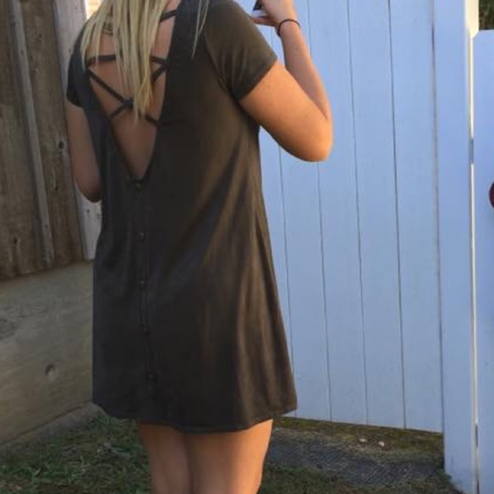 Super cute olive green dress
